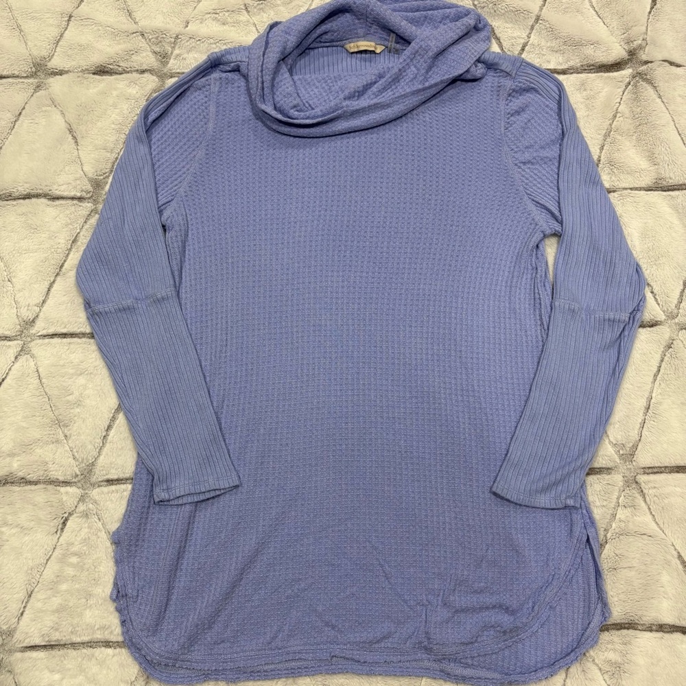 Soft Surroundings Women’s Tunic Light Blue Waffle Knit Lightweight Sz Xl